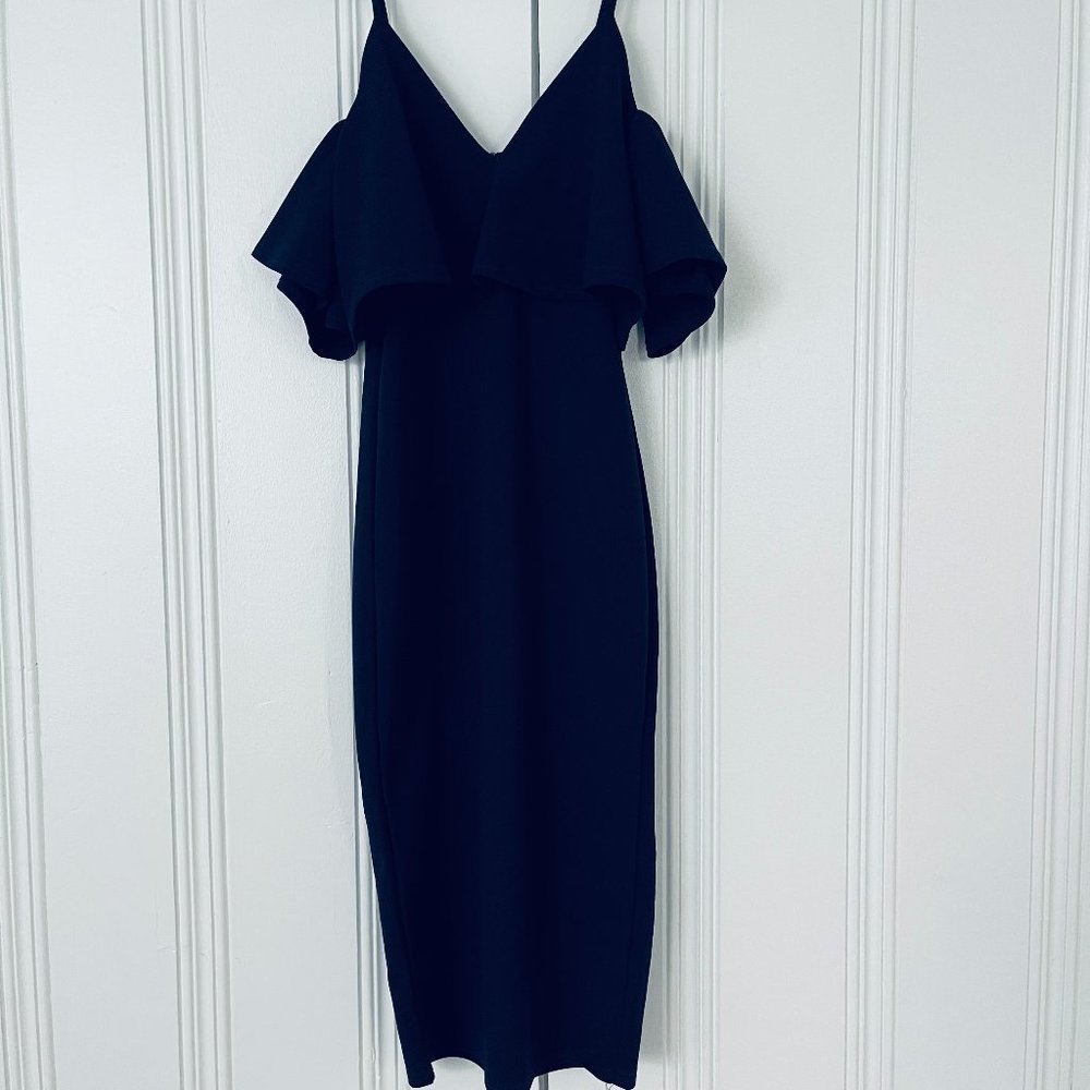 Navy Blue Cocktail Dress Missguided